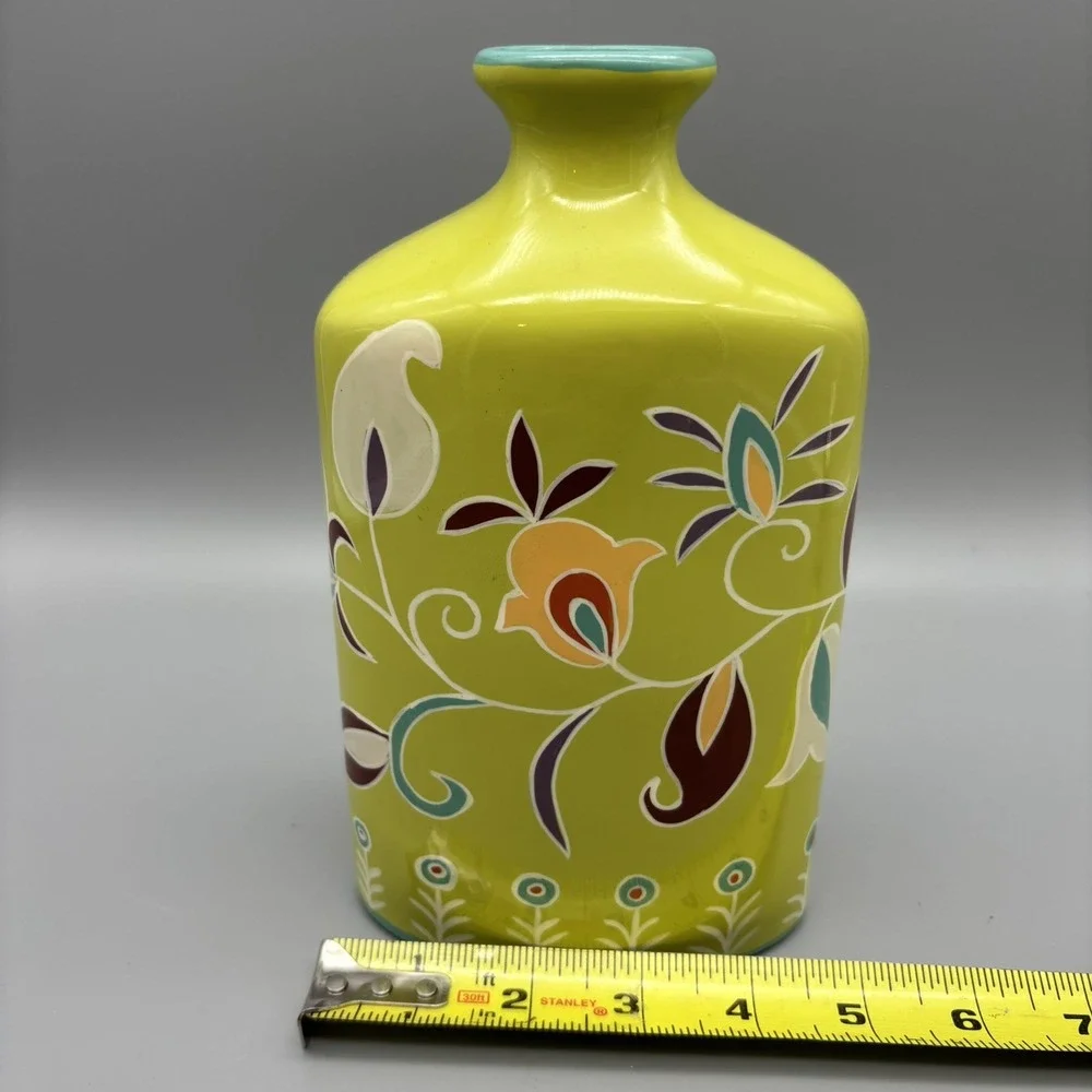Jill Rosenwald Toyo Next Green Turquoise‎ Swirl Vase
